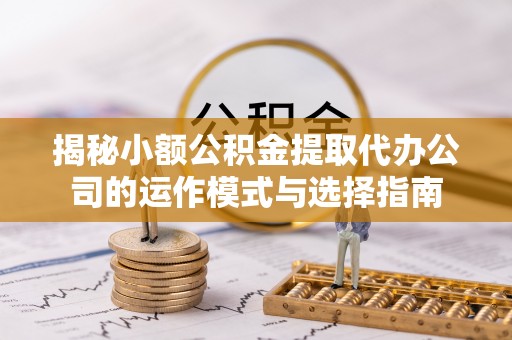岳塘揭秘小额公积金提取代办公司的运作模式与选择指南